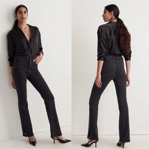 Madewell Skinny Flare Jeans in Bellhaven Wash: Slit-Hem Edition Size 27